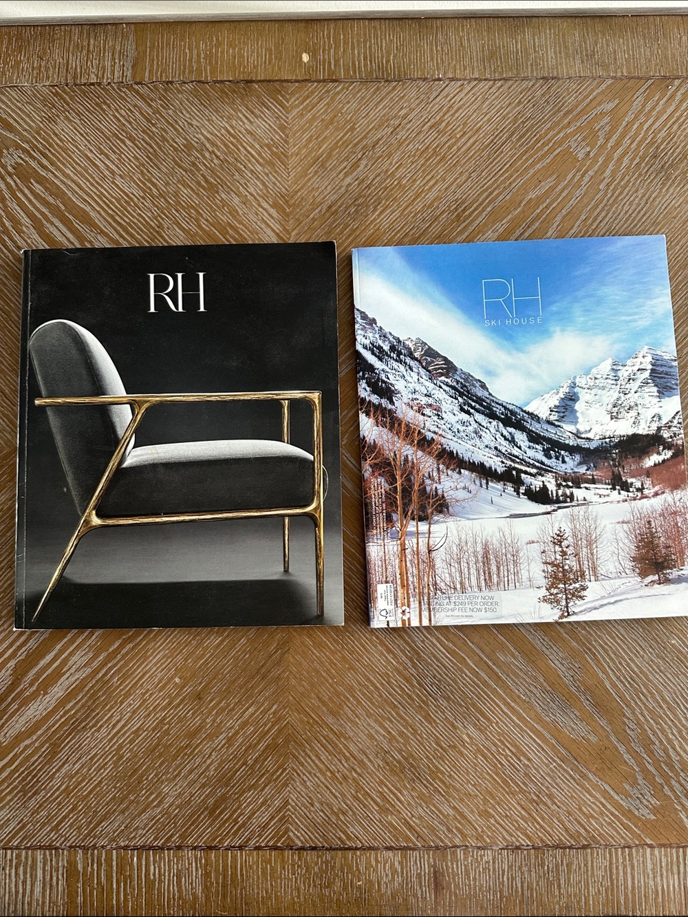 RH Coffee Table Catalog Set — Black and Blue Covers